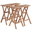 VIDAXL - vidaXL Tabourets de bar pliables lot de 4 Bois de teck massif - vignette