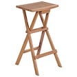 VIDAXL - vidaXL Tabourets de bar pliables lot de 4 Bois de teck massif - vignette