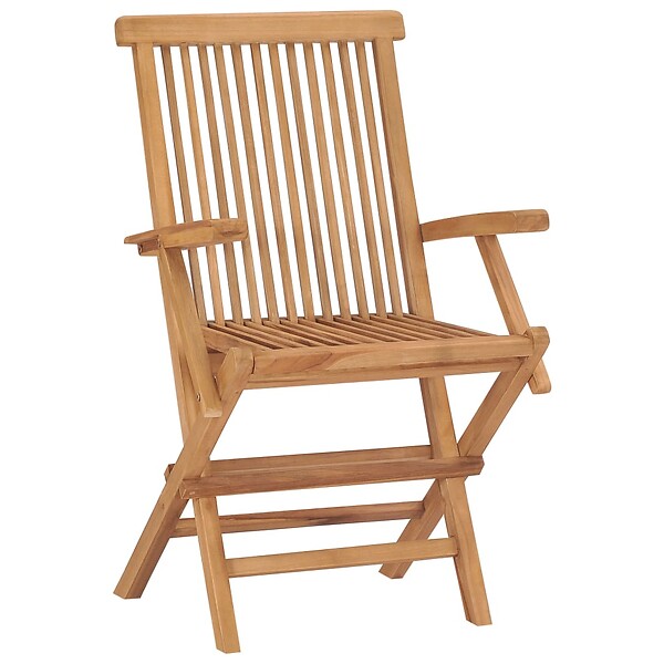 VIDAXL - vidaXL Chaises pliables de jardin lot de 8 Bois de teck solide - large