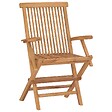 VIDAXL - vidaXL Chaises pliables de jardin lot de 8 Bois de teck solide - vignette