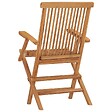 VIDAXL - vidaXL Chaises pliables de jardin lot de 8 Bois de teck solide - vignette