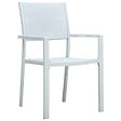 VIDAXL - vidaXL Chaises de jardin lot de 4 Blanc Plastique Aspect de rotin - vignette