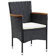 VIDAXL - vidaXL Chaises à manger de jardin lot de 4 Résine tressée Noir - vignette