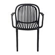 OVIALA - Fauteuil de terrasse noir - Copenhague - vignette