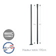 CENTRALE BRICO - Mât fixation dans le sol anthracite - 190 cm - Acier époxy - vignette