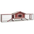 VIDAXL - vidaXL Clapier Rouge 310x70x87 cm Pin massif et sapin - vignette