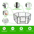 PAITSY - Parc Enclos pour chien chiot et lapin GARDEO80x60x6, 6 panneaux 80X60cm, 1,28M2, modulable, intérieur et extérieur, pliable, garantie 5 ans, Paitsy - vignette
