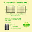 PAITSY - Parc Enclos pour chien chiot et lapin GARDEO80x60x4, 4 panneaux 80X60cm, 0,64M2, modulable, intérieur et extérieur, pliable, garantie 5 ans, Paitsy - vignette