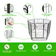 PAITSY - Parc Enclos pour chien chiot et lapin GARDEO100x120x6, 6 panneaux 100x120cm, 2M2, modulable, intérieur et extérieur, pliable, garantie 5 ans, Paitsy - vignette