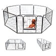 PAITSY - Parc Enclos pour chien chiot et lapin GARDEO80x60x8, 8 panneaux 80X60cm, 2,56M2, modulable, intérieur et extérieur, pliable, garantie 5 ans, Paitsy - vignette