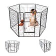PAITSY - Parc Enclos pour chien chiot et lapin GARDEO80x100x6, 6 panneaux 80X100cm, 1,28M2, modulable, intérieur et extérieur, pliable, garantie 5 ans, Paitsy - vignette
