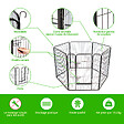 PAITSY - Parc Enclos pour chien chiot et lapin GARDEO80x100x6, 6 panneaux 80X100cm, 1,28M2, modulable, intérieur et extérieur, pliable, garantie 5 ans, Paitsy - vignette