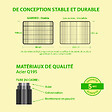 PAITSY - Parc Enclos pour chien chiot et lapin GARDEO80x100x6, 6 panneaux 80X100cm, 1,28M2, modulable, intérieur et extérieur, pliable, garantie 5 ans, Paitsy - vignette