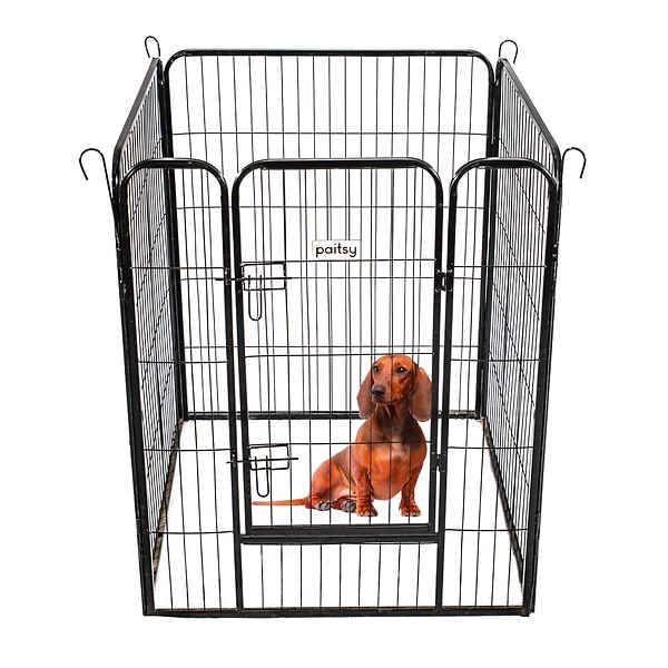 PAITSY - Parc Enclos pour chien chiot et lapin GARDEO80x100x4, 4 panneaux 80X100cm, 0,64M2, modulable, intérieur et extérieur, pliable, garantie 5 ans, Paitsy - large