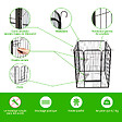 PAITSY - Parc Enclos pour chien chiot et lapin GARDEO80x100x4, 4 panneaux 80X100cm, 0,64M2, modulable, intérieur et extérieur, pliable, garantie 5 ans, Paitsy - vignette