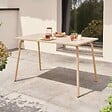 OVIALA - Table de jardin en acier 120 x 70 cm ivoire  - Palavas - vignette