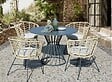 PROLOISIRS - Table de jardin ronde Holland en acier - anthracite - 110 cm - vignette