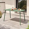 OVIALA - Table de jardin en acier 6 places 120 cm vert cactus - Palavas - vignette