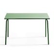 OVIALA - Table de jardin en acier 6 places 120 cm vert cactus - Palavas - vignette