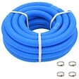 VIDAXL - vidaXL Tuyau de piscine avec colliers de serrage Bleu 38 mm 12 m - vignette