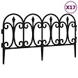 VIDAXL - vidaXL Bordures de pelouse 17 pcs Noir 10 m PP - vignette