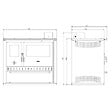 INTERSTOVES - Cuisinière à bois GT FI S DR | sortie côté droit - - vignette