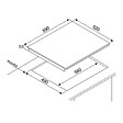 AMICA - table de cuisson à induction 60cm 4 feux 6000w - aim3540 - vignette