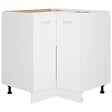 VIDAXL - vidaXL Armoire de plancher d'angle "Lyon" blanc 75,5x75,5x81,5 cm - vignette