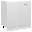 VIDAXL - vidaXL Armoire de plancher d'évier "Lyon" Blanc Bois ingénierie - vignette