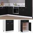 VIDAXL - vidaXL Armoire de plancher à tiroir "Lyon" Noir 60x46x81,5 cm - vignette