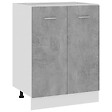 VIDAXL - vidaXL Armoire de plancher "Lyon" Gris béton Bois d’ingénierie - vignette