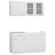 VIDAXL - vidaXL Ensemble de meubles de cuisine 4 pcs Blanc Bois d'ingénierie - vignette