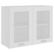 VIDAXL - vidaXL Armoire en verre suspendue "Lyon" Blanc 80x31x60 cm - vignette