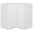 VIDAXL - vidaXL Armoire d'angle suspendue "Lyon" Blanc 57x57x60 cm Bois - vignette