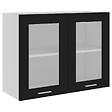 VIDAXL - vidaXL Armoire en verre suspendue "Lyon" Noir 80x31x60 cm - vignette
