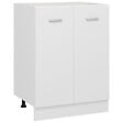 VIDAXL - vidaXL Armoire de plancher "Lyon" Blanc Bois d'ingénierie - vignette