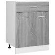 VIDAXL - vidaXL Armoire de plancher à tiroir "Lyon" Sonoma gris 60x46x81,5 cm - vignette