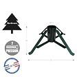 CENTRALE BRICO - Pied de sapin 4 pieds fer plat vert sapin tube 11 cm - vignette