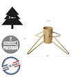 CENTRALE BRICO - Pied de sapin - 4 pieds fer rond tube-  9 cm - or - vignette