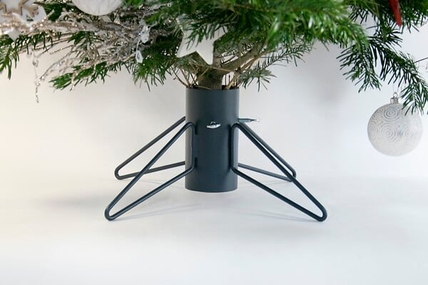 CENTRALE BRICO - Pied de sapin 4 pieds fer rond anthracite tube 9 cm - large