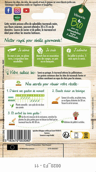 VILMORIN - Tournesol Royal Nain BIO Vilmorin - large