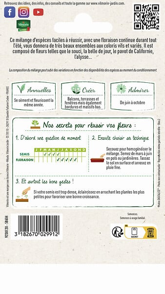 VILMORIN - Mélange de fleurs Fleurs Annuelles pour Balcons 4m2 Vilmorin - large