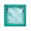 GLASSBLOCKS - Luxfera brique de verre 19x19x8 cm, vert transparent brillant (1908WTURQUOISE) - vignette