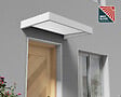 CANOPIA - Canopia Marquise de porte Sophia 160 x 95 cm Blanc / Blanc Opale - vignette
