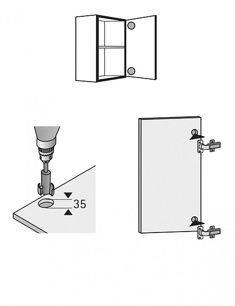 HETTICH - Mèche acier pour meuble - large