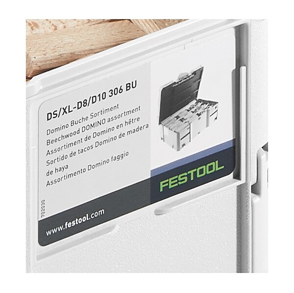 FESTOOL - Tenons DOMINO XL en hêtre DS/XL D8/D10 306 BU en coffret Systainer SYS3 M 187 - FESTOOL - 576791 - large