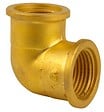 SANITAIRE-DISTRIBUTION - Coude 90° laiton à visser FF - Diamètre : 1/2'' - 15-21 - DN15 - vignette