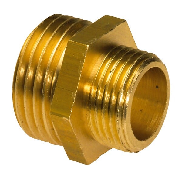 SANITAIRE-DISTRIBUTION - Mamelon réduit laiton à visser MM - Diamètre : 1 1/2'' - 1'' - large