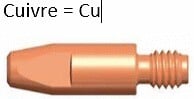 THERMACUT - Tubes contact aluminium M8 1,2mm pour torche MB36 et MB501 - ABICOR BINZEL - TU801501 - large