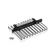EMUCA - Porte-pantalons extractible, 11 tiges, guides d'extraction totale, Acier, Peint en noir - vignette